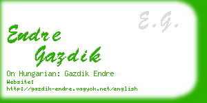 endre gazdik business card